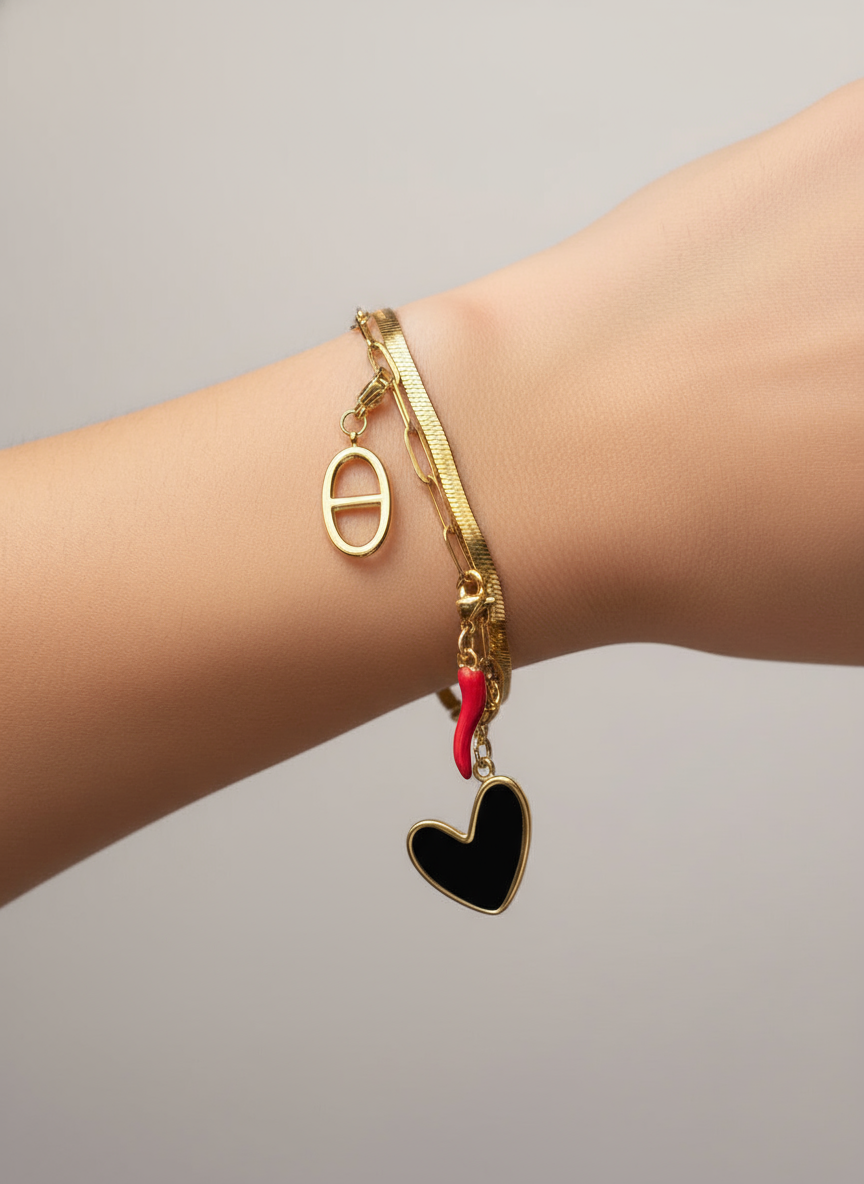 Mona-me Style Set - Signature Kette + Charmarmband