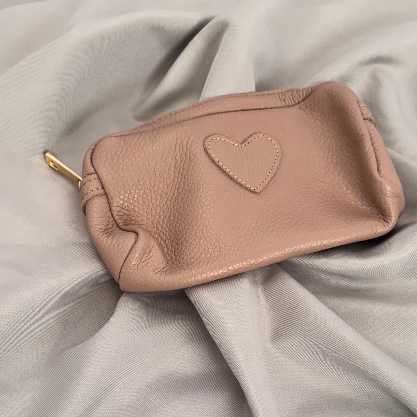 Ledermäppchen mit Herznaht -Made in Italy
