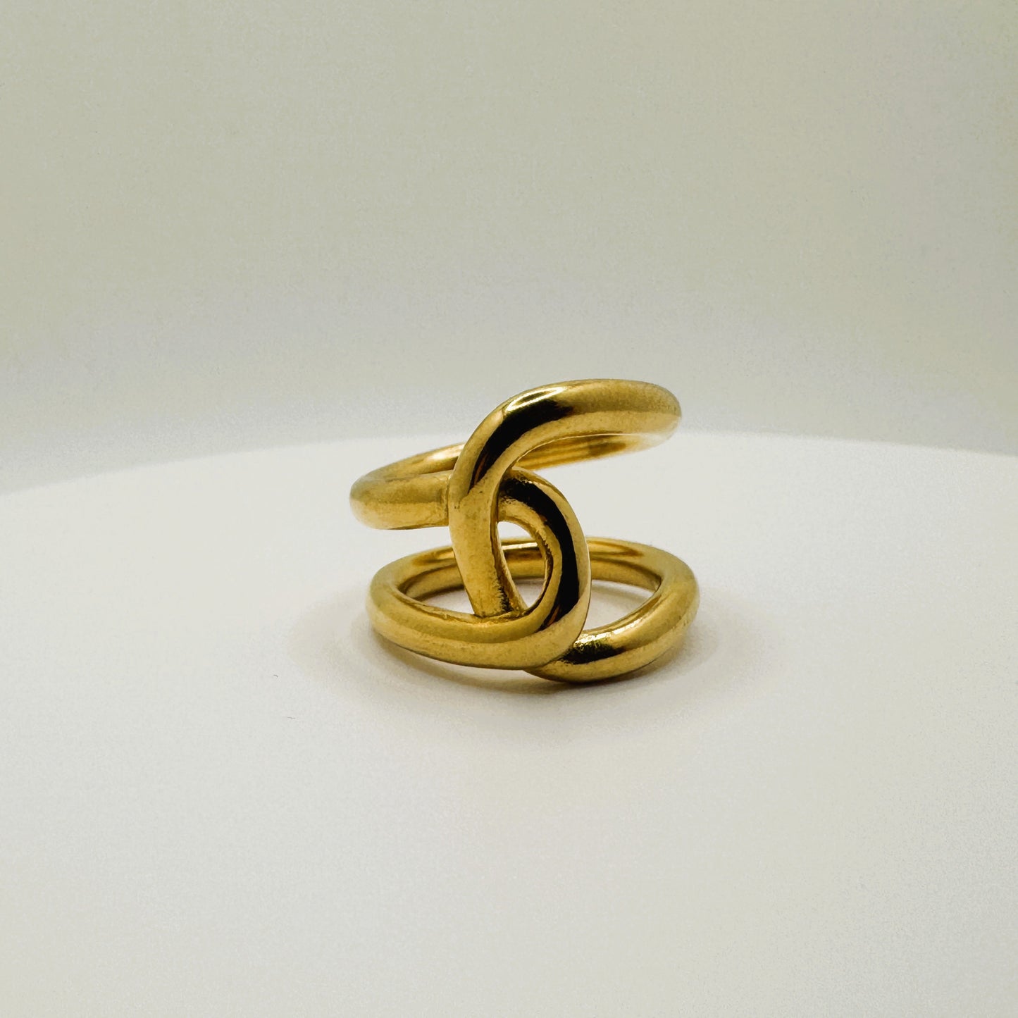 Stainless Steel Ring Damen | Doppelreihiger Statement-Ring