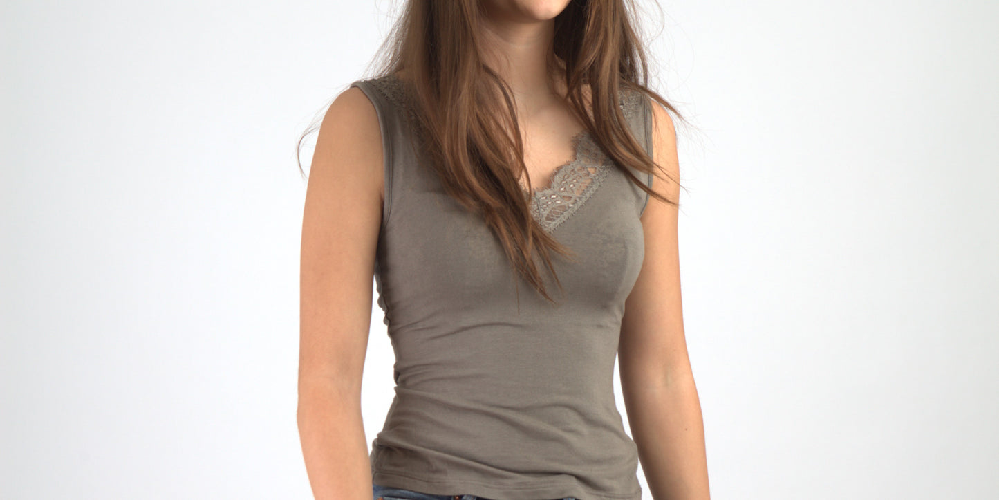 Tank-Top mit Spitze