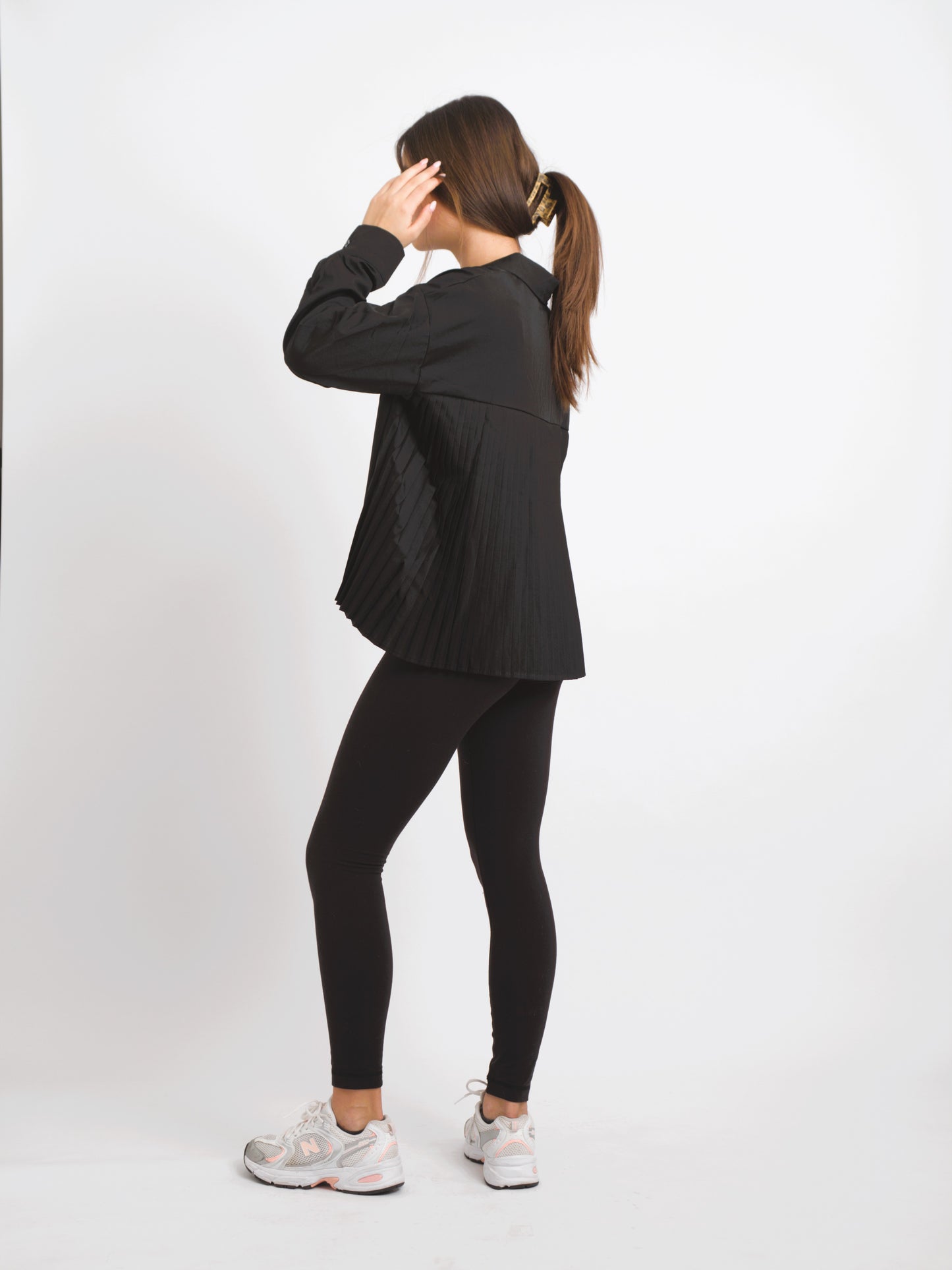 Plissé Back Blouse
