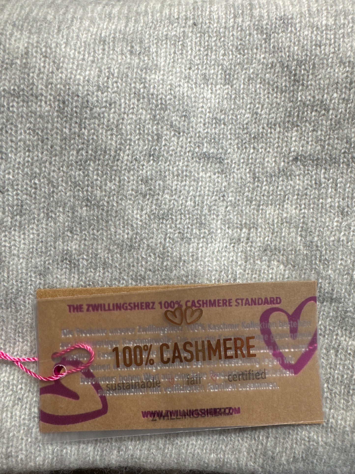 Zwillingsherz 100% Kaschmir-Dreiecksschal