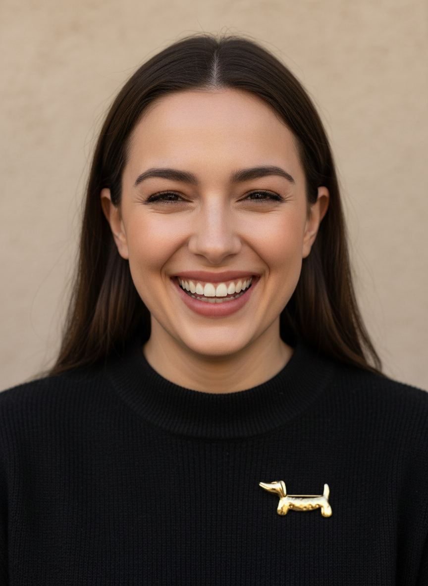 Dackel Brosche · Edelstahl