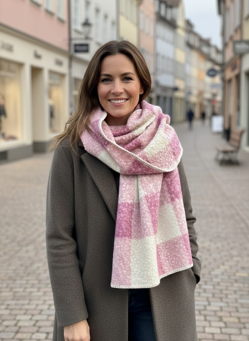 Zwillingsherz Schal Karo & Teddy