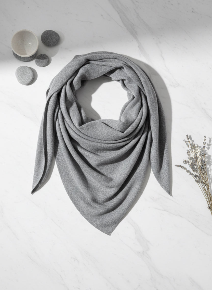 Zwillingsherz 100% Kaschmir-Dreiecksschal