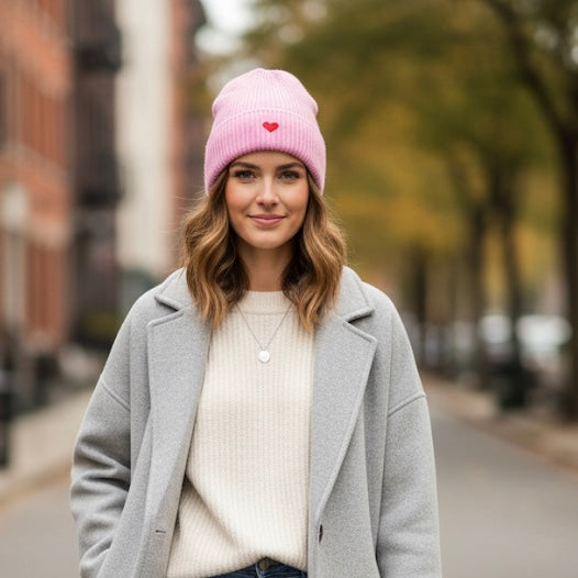 Zwillingsherz Kaschmir Mütze