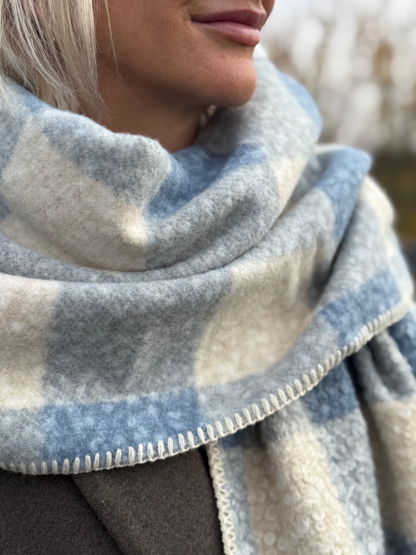 Zwillingsherz Schal Karo & Teddy