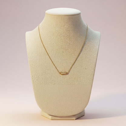 Minimalistische Halskette mit Edelstein-Anhänger