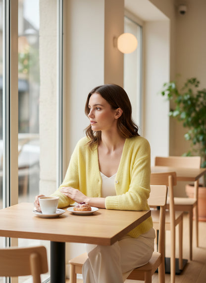 Zwillingsherz Cardigan Lemon