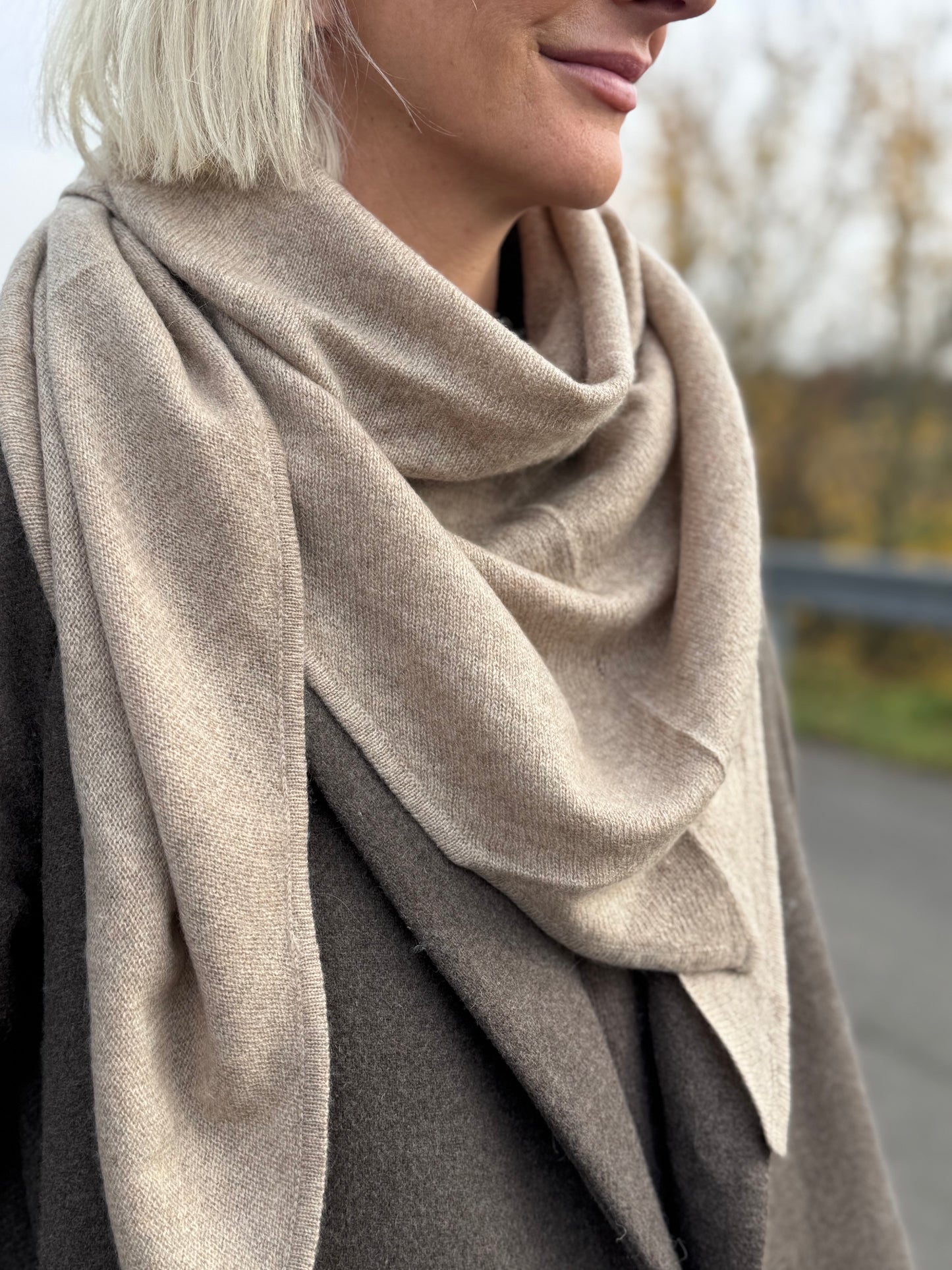 Zwillingsherz 100% Kaschmir-Dreiecksschal