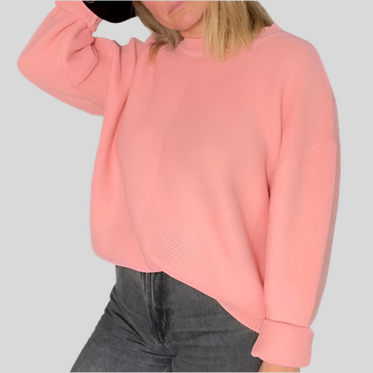 Linksstrick Pullover Apricot