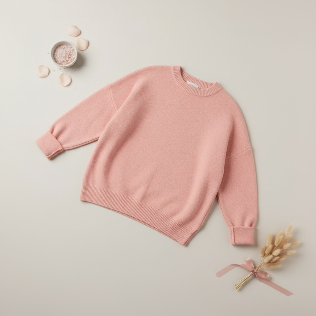 Linksstrick Pullover Apricot