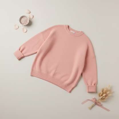 Linksstrick Pullover Apricot