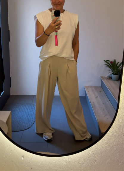 Zwillingsherz fließende Hose - Wide Leg