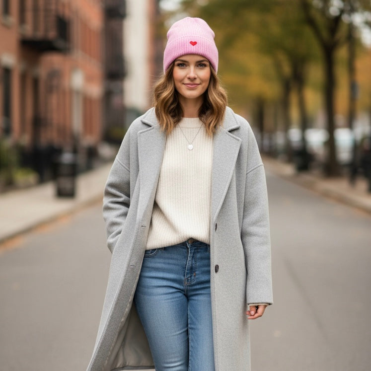 Zwillingsherz Kaschmir Mütze