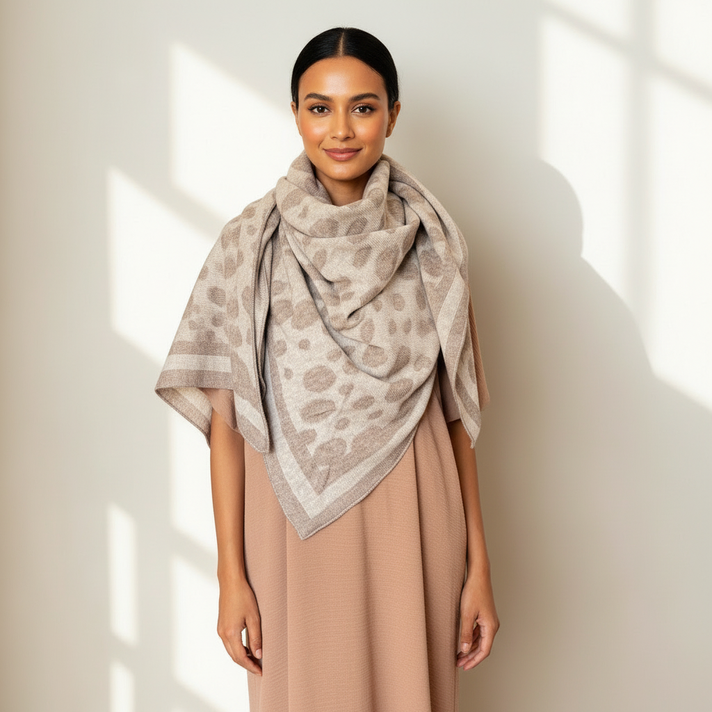 Zwillingsherz Dreieckstuch Wild Dots mit Kaschmir