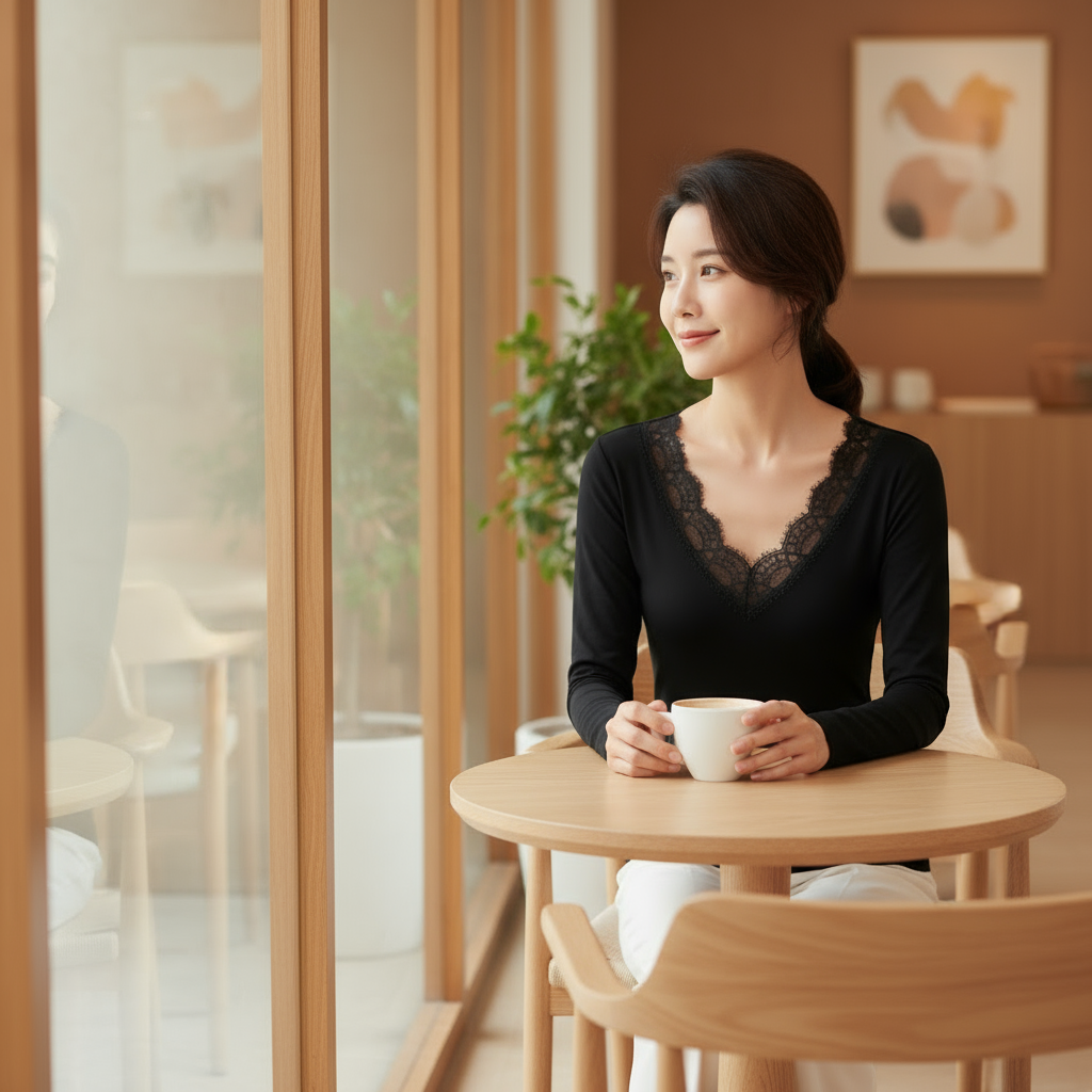 Longsleeve mit Spitze