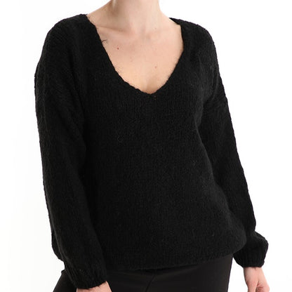 Strickpullover Mohair mit V-Ausschnitt