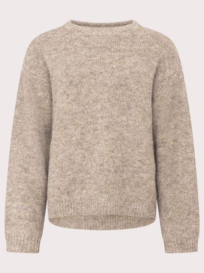 Zwillingsherz kuscheliger Wollmix Rundhalspullover