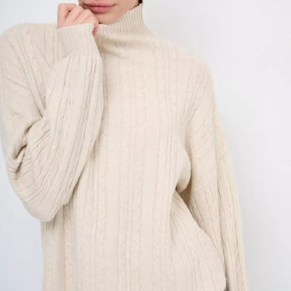 Feinstrickpullover mit Stehkragen