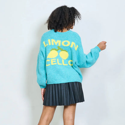 Flauschige Strickjacke „Limoncello“