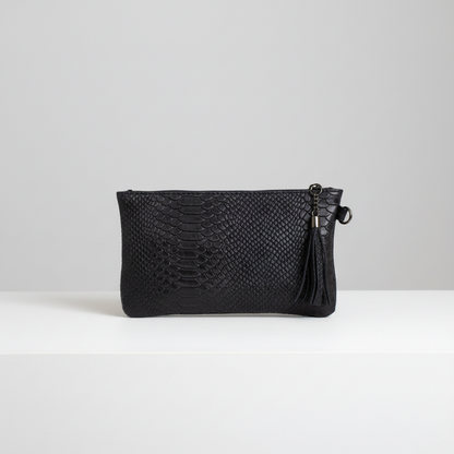 Lederclutch mit Strukturprägung