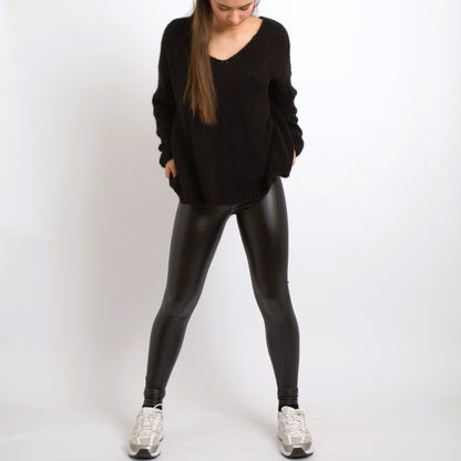 Leggings Lederoptik - gefüttert