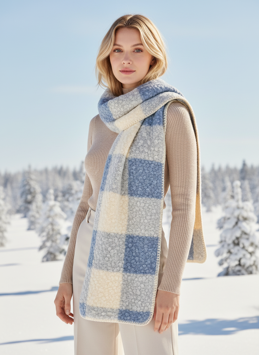 Zwillingsherz Schal Karo & Teddy