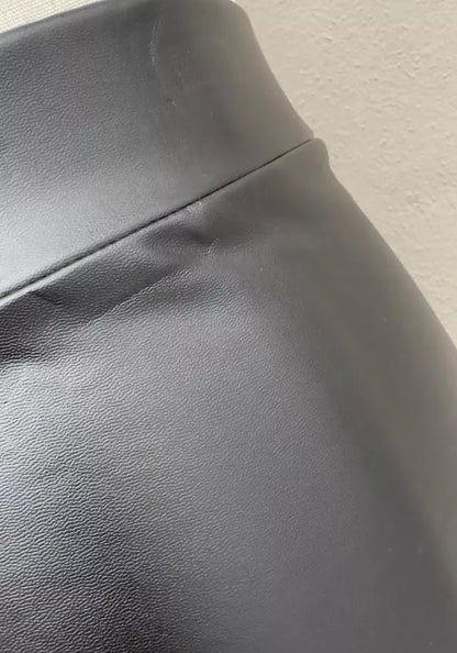 Leggings Lederoptik - gefüttert