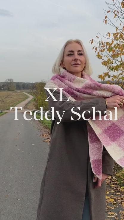 Zwillingsherz Schal Karo & Teddy