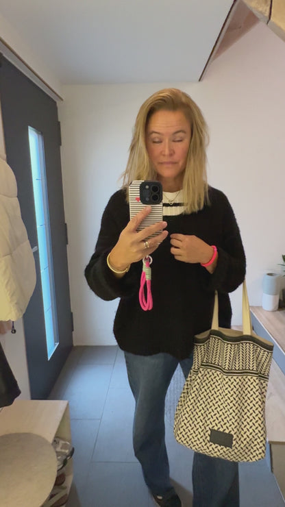 Strickpullover Mohair mit V-Ausschnitt