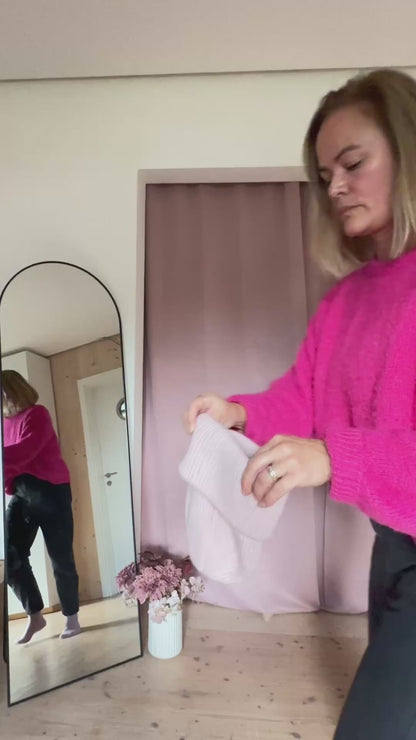 Zwillingsherz kuscheliger Wollmix Rundhalspullover